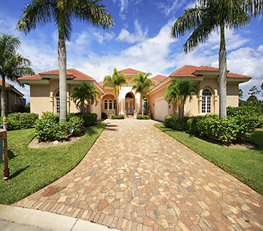 paved house walkway